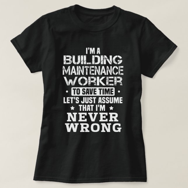 Gebäude Maintenance Worker T-Shirt (Design vorne)
