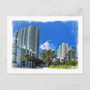 Gebäude mit hohem Miami - Postkarte