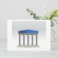 Gebäude mit Spalten-Einladungen