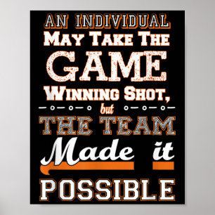 Gebäude Motivationa für das Game Winning Shootspor Poster