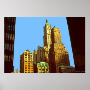 Gebäude New York Woolworth - Digital-Kunst-Druck Poster