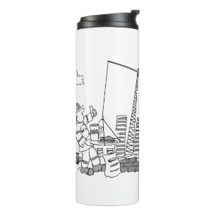 Gebäude Site Overhead Cranbetreiber Thermosbecher