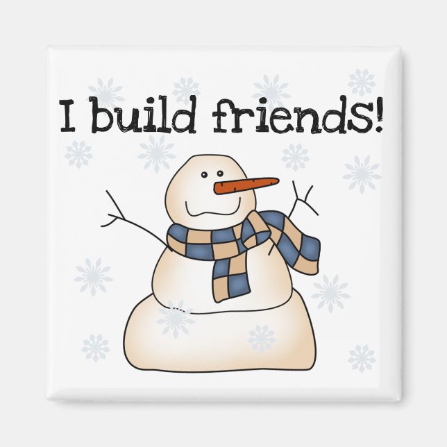 Gebäude Snow Friends Tshirts und Geschenke Magnet (Vorne)