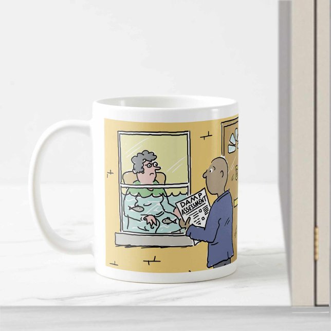 Gebäude Surveyor Damp Assessment Cartoon. Kaffeetasse (Von Creator hochgeladen)