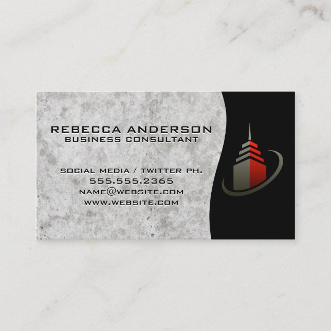 Gebäude-Symbol für Sky Scraper / Börsengang Visitenkarte (Vorderseite)