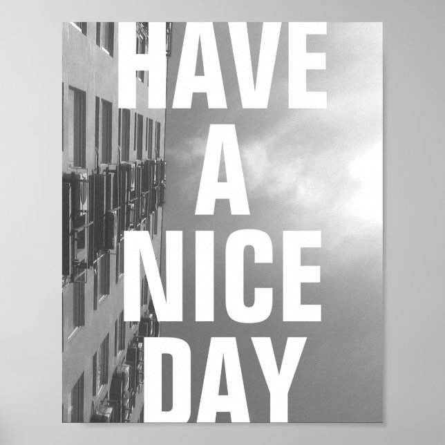 Gebäude- und Sky-Mural Poster (Vorne)