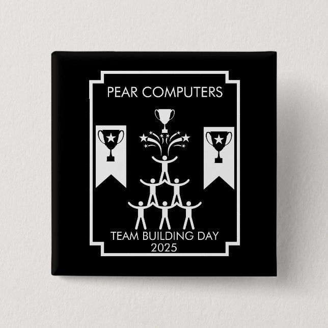 Gebäude-Veranstaltung des Unternehmensteams Button (Vorderseite)