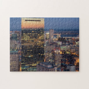 Gebäude von Boston mit Licht schleppt auf Straße Puzzle
