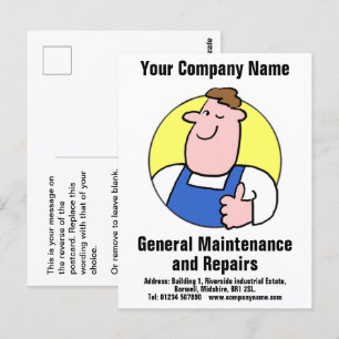 Gebäude Wartung und Reparatur Postkarte