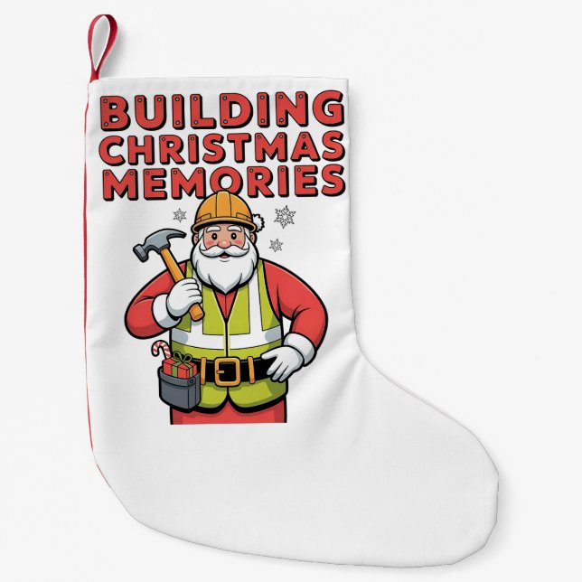 Gebäude Weihnachtsfamilien Matching 2025 Kleiner Weihnachtsstrumpf (Vorderseite)