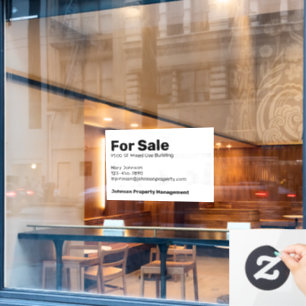 Gebäude zum Verkauf Name Telefon E-Mail Geschäft W Fensteraufkleber