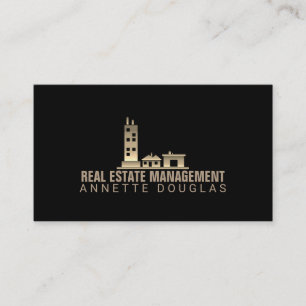 Gebäudesteigungsgoldkunst-Abdeckungsschwarzes Visitenkarte