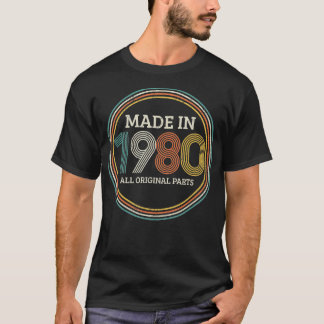 Gebaut 1980 Original Teile 40. Geburtstagsgeschenk T-Shirt