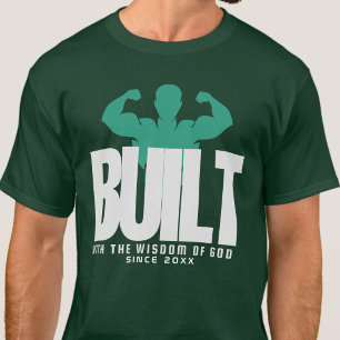Gebaut - Bibelvers Jesus Green Grafik T-Shirt