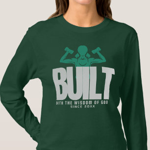 Gebaut - Dankbarkeits-Gebet-Bibel-Grün-Grafik T-Shirt