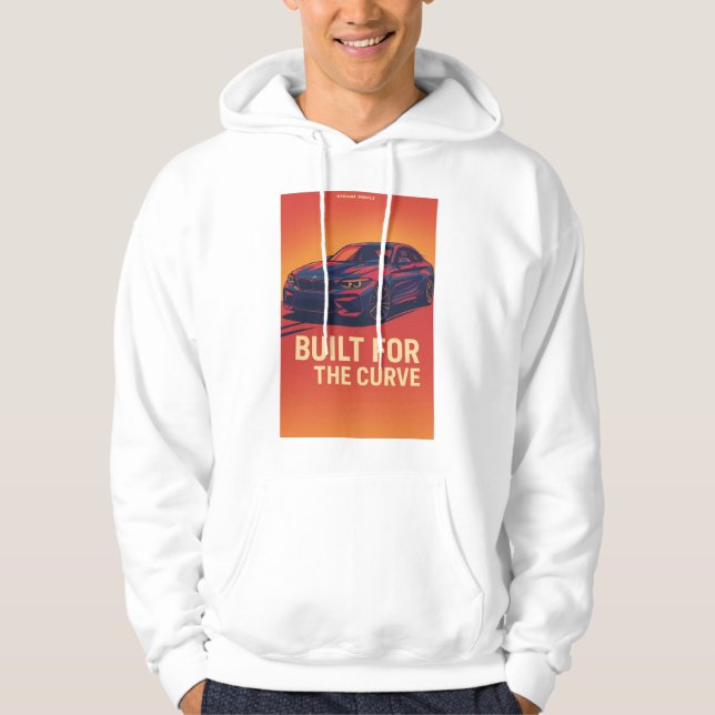 Gebaut für die Kurve - Futuristisches Sportwagenpo Hoodie (Vorderseite)