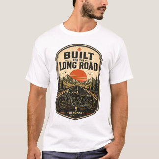 Gebaut für die lange Straße – Vintage-Motorrad-Abe T-Shirt