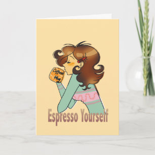 Gebaut mit Joy Birthday Coffee Art Karte