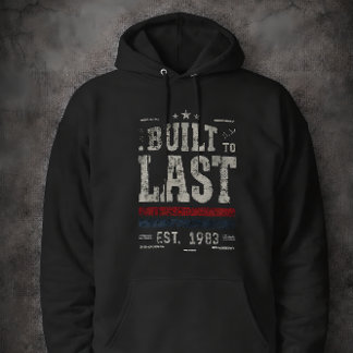 Gebaut, um Vintage 1983 abgenutzte Typografie zu ü Hoodie