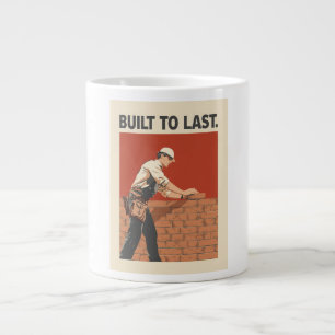 Gebaut um zu bestehen Maurer Bauarbeiter Kunst - B Jumbo-Tasse