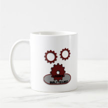 "Gebaut um zu halten" Mechanik-Zahnräder-Kaffeetas