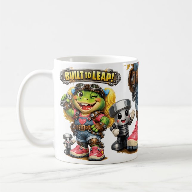 Gebaut zum Springen - Fräulein Frosch Kaffeetasse (Links)