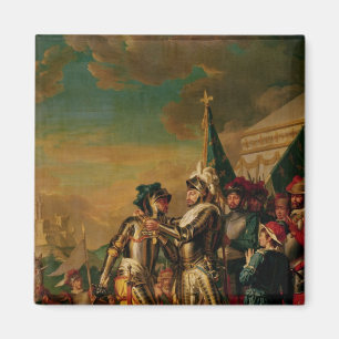 Geben der Kette des Auftrages von Saint-Michel Magnet