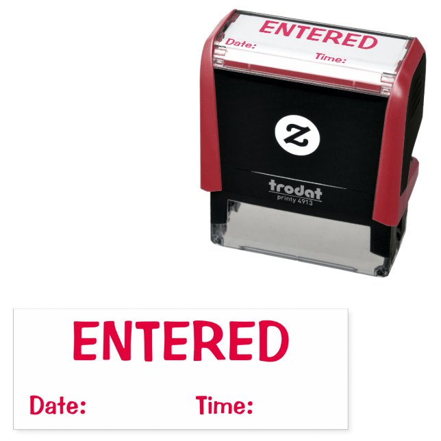 GEBEN MIT DATUM Red Ink Self-Inking Briefmarke Permastempel (Beispiel)