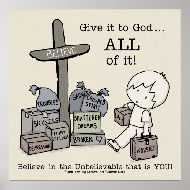 Geben Sie alles Gott Poster (Vorne)