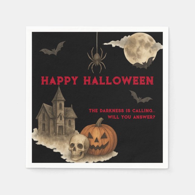 Geben Sie an, wenn Sie es wagen - Spooky Spuk Hous Serviette (Vorderseite)