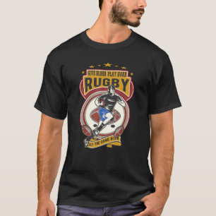 Geben Sie Blood Play harte Rugby-Fußballmannschaft T-Shirt
