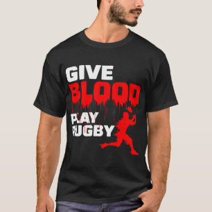 Geben Sie Blood Play Rugby T-Shirt