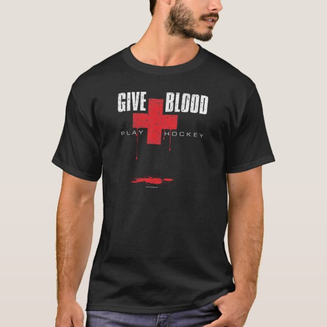 Geben Sie Blut-Spiel-Hockey v2 T-Shirt (Vorderseite)