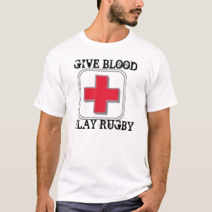 GEBEN SIE BLUT, SPIEL-RUGBY T-Shirt