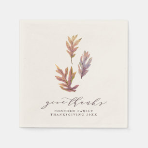 Geben Sie Dank-Herbstlaub personalisierten Serviette
