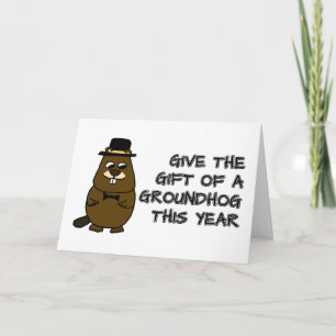 Geben Sie das Geschenk eines Groundhog in diesem J Karte