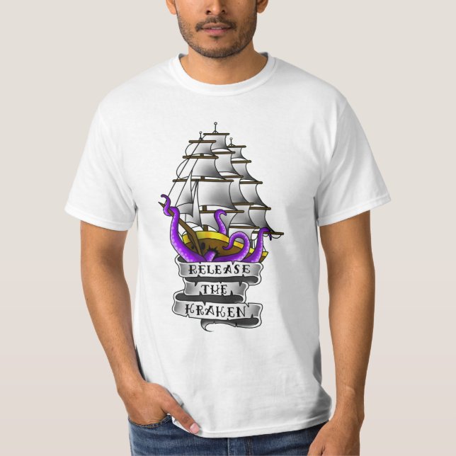 Geben Sie das kraken frei T-Shirt (Vorderseite)