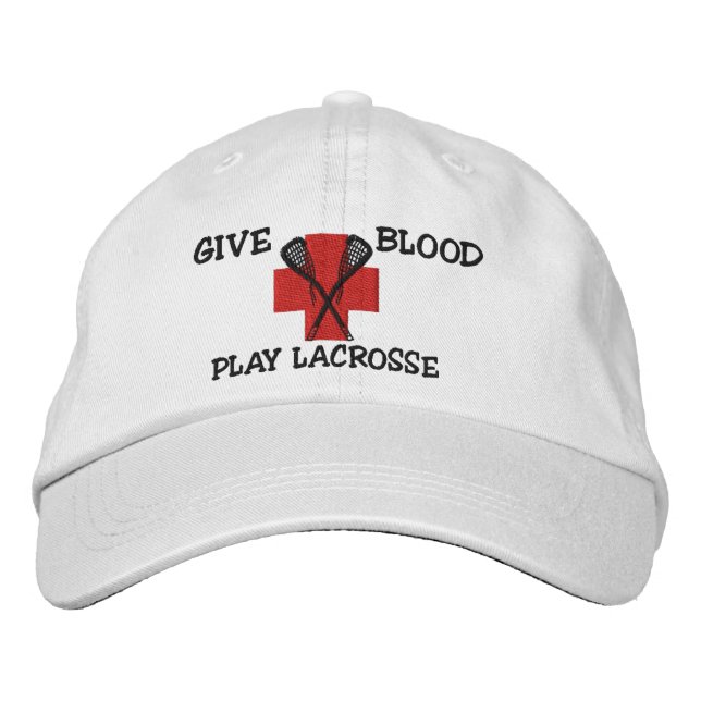 Geben Sie dem Blutspiel Lacrosse bestickte Cap Bestickte Baseballkappe (Vorderseite)