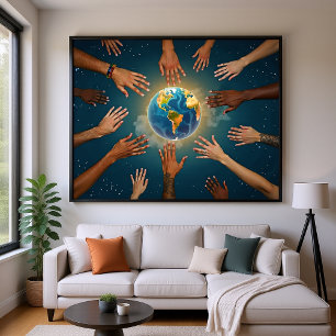 Geben Sie dem Frieden ein glückliches Poster