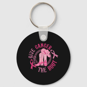 Geben Sie dem Krebs das Boot Pink Breast Cancer Co Schlüsselanhänger