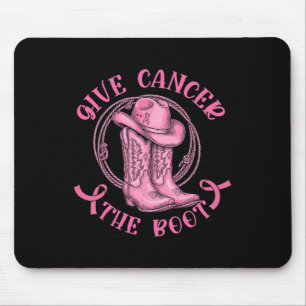 Geben Sie dem Krebs den Western "Boot Pink Breast  Mousepad
