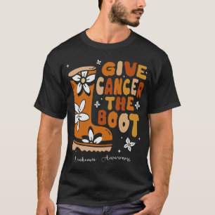 Geben Sie dem Krebs die Boot Leukemia Bewusstsein T-Shirt
