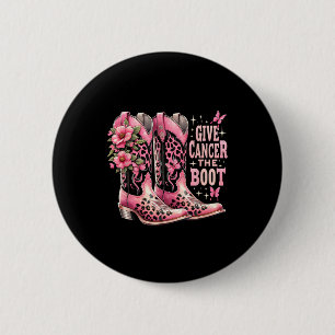 Geben Sie dem Krebs die Stiefel der Cowgirl-Stiefe Button