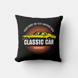 Geben Sie den Namen "Gelbes klassisches Auto" ein Kissen