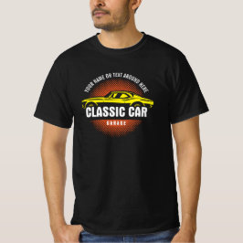 Geben Sie den Namen "Gelbes klassisches Auto" ein T-Shirt