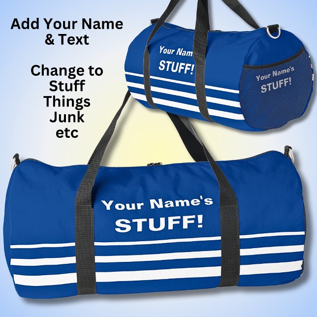 Geben Sie den Namen Text Subject Blau ein Duffle Bag (Von Creator hochgeladen)