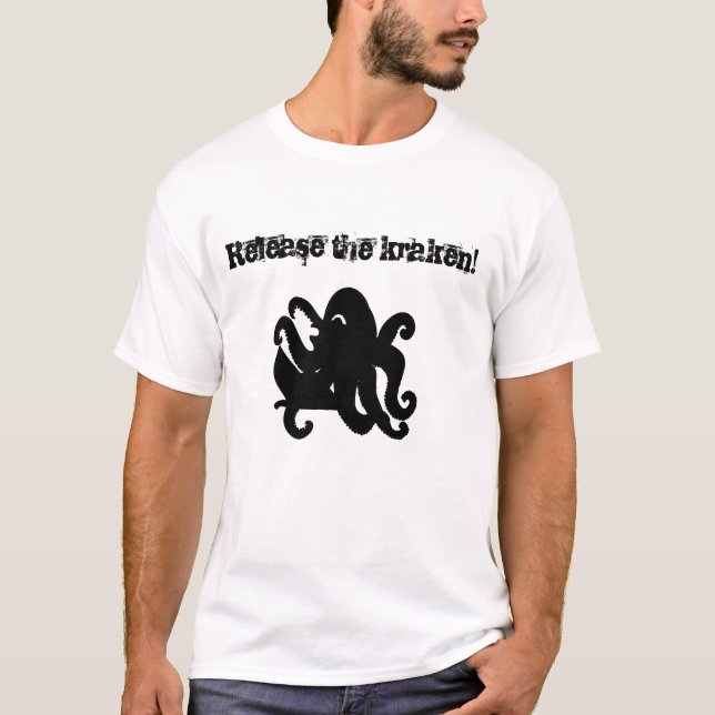 Geben Sie den T - Shirt der Kraken Männer frei (Vorderseite)