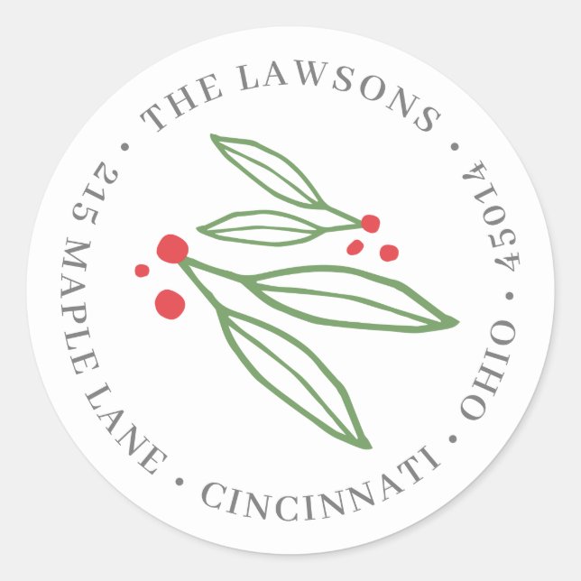 Geben Sie die Rücksendeadresse für Ihren Urlaub ei Runder Aufkleber (Vorderseite)