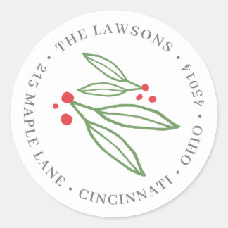 Geben Sie die Rücksendeadresse für Ihren Urlaub ei Runder Aufkleber