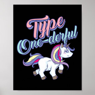 Geben Sie ein derful Cool Unicorn Diabetic Fun Gif Poster